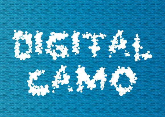 Digital Camo: A Playful Display Font for Bold Digital Headlines