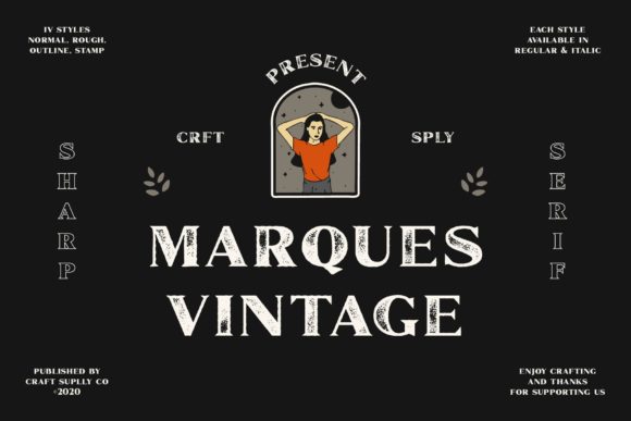 Marques Vintage: A Display Font That Elevates Real Small Business Branding