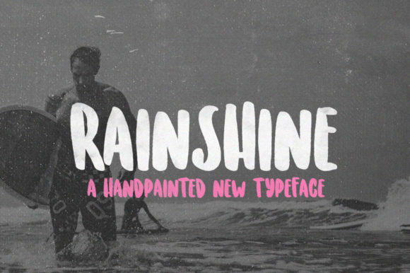 Rainshine: A Playful, Brush-Pen Display Font for Makers