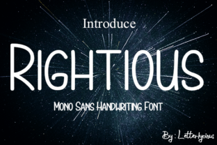 Rightious: A Display Font That Elevates Digital Brand Identity